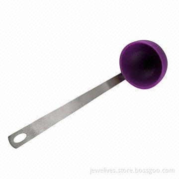 10.5-inch Silicone Soup Scoops with Stainless Steel Handle